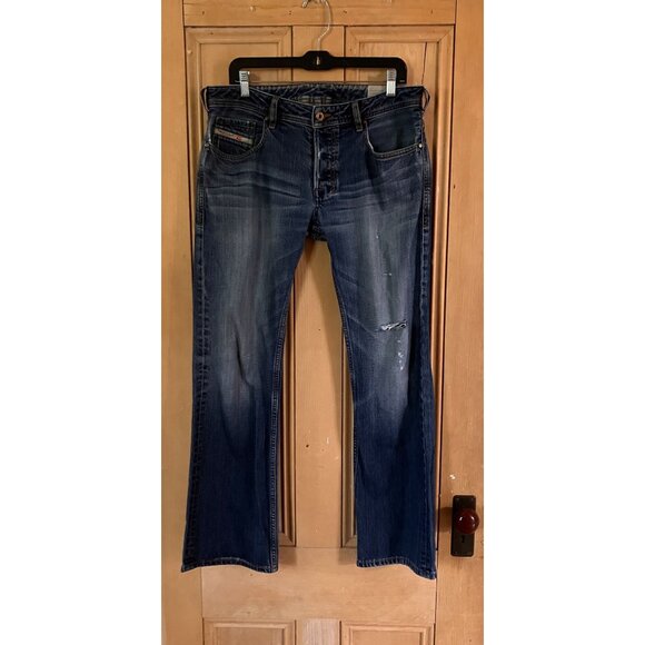 Diesel Men Y2K 2007 Zatiny Oruss Wash 09n53 Bootcut Jeans Size 32x32 Blue AN EXC - Picture 2 of 12